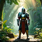 **

"A brave adventurer, fully clothed in modest fantasy armor, standing at the entrance to a mysterious jungle, safe for work, appropriate content, professional digital painting, perfect anatomy, natural proportions, lush foliage, sunlight filtering through the trees, vibrant colors, family-friendly."

**